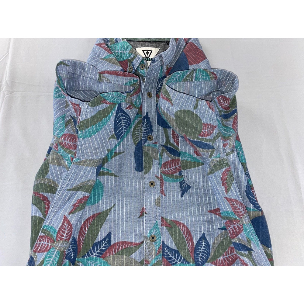 Vissla Short Sleeve Button Front Poly-Cotton Sport Shirt. Men's Size L, EUC!! - Picture 4 of 6